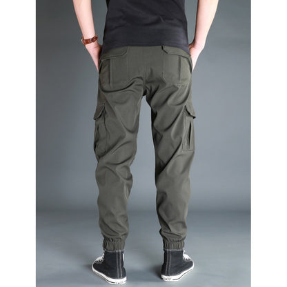 Ice Silk Crock Pants Men's Leg-tipped Summer Thin Casual Pants Loose plus size Quick-drying Pants Fashion Brand Sports Pants