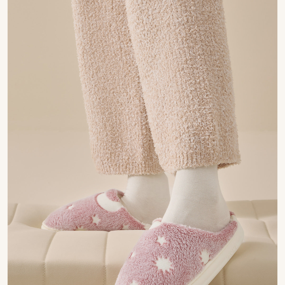 Starry Sky Cotton Slippers for Home Autumn/Winter 2026 New Indoor Warm Plush Winter Slippers for Women Home Use