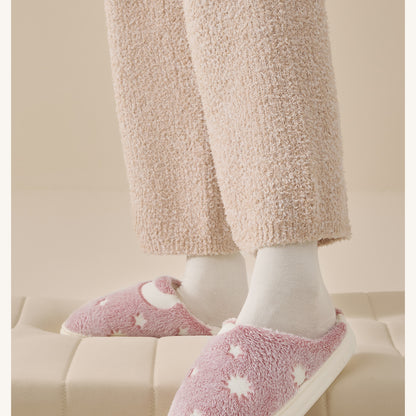 Starry Sky Cotton Slippers for Home Autumn/Winter 2026 New Indoor Warm Plush Winter Slippers for Women Home Use