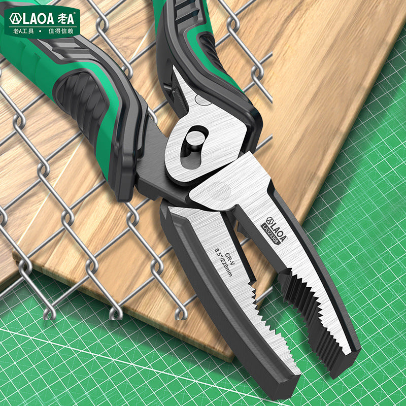 Industrial-Grade Eccentric Labor-Saving Wire Cutters Multi-Axis Electrician Pliers 8.5inch Professional Hand Pliers Side-Cutting Pliers