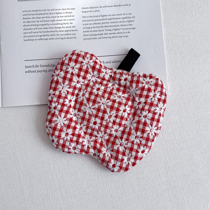 Meizuo Elements Korean-Style Ins-Style Apple Quilted Coasters Fabric Tea Coasters Cute Anti-Scalding Mats Factory Direct Sale
