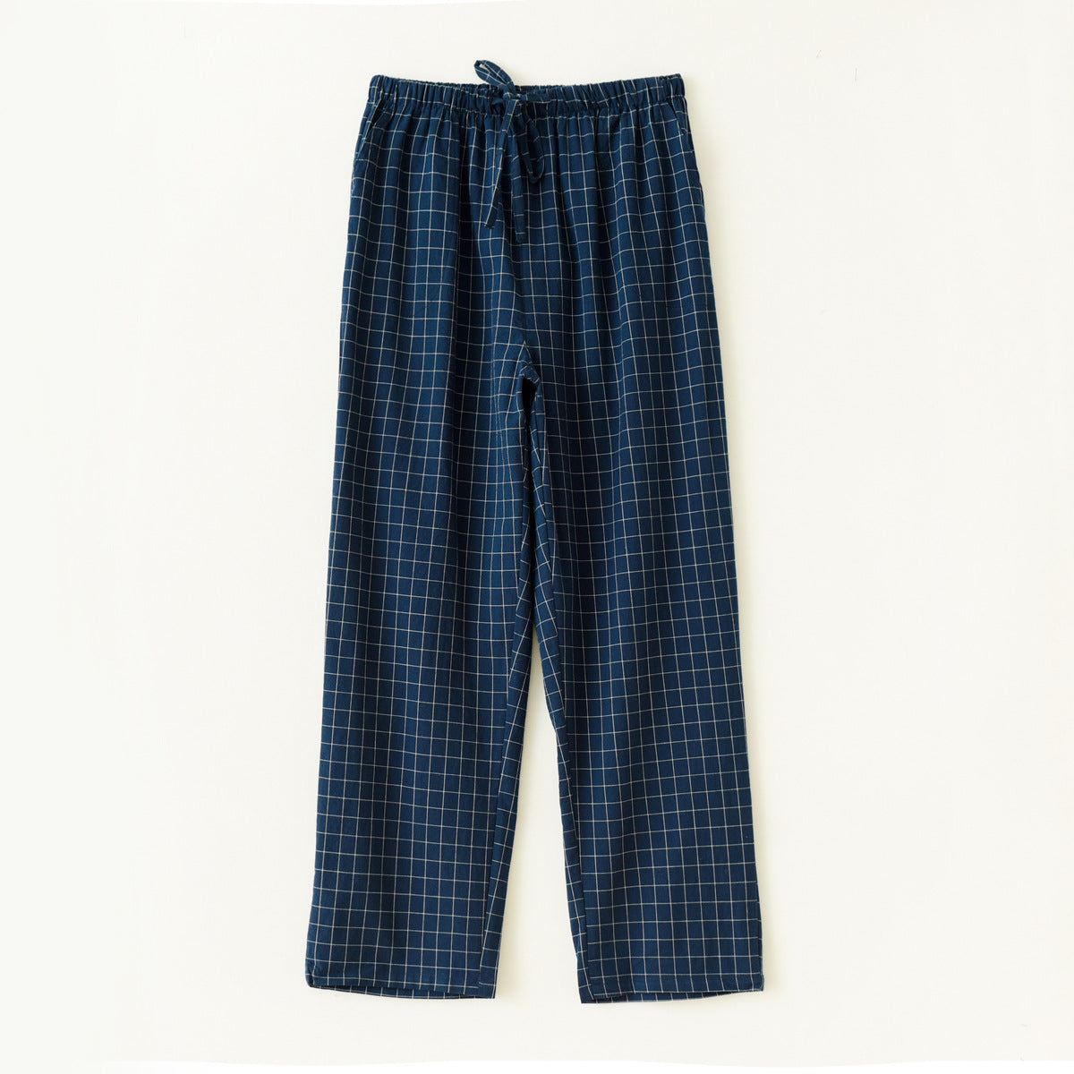 Couple Style Washed Home Pants for Men and Women, Pure Cotton Plaid Pajama Pants, Living Pants, Spring and Autumn Style, Japanese Warehouse Available for Wholesale