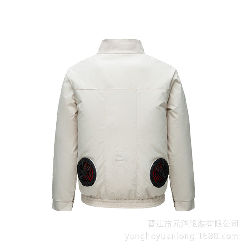 Cross-Border Summer Cooling Air-Conditioning Clothing with Fan Refrigeration Workwear Outdoor Heatstroke Prevention Fan Clothing Men's Labor Protection Clothing Work Clothes