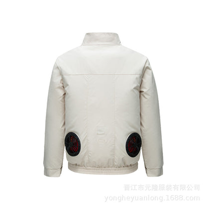 Cross-Border Summer Cooling Air-Conditioning Clothing with Fan Refrigeration Workwear Outdoor Heatstroke Prevention Fan Clothing Men's Labor Protection Clothing Work Clothes