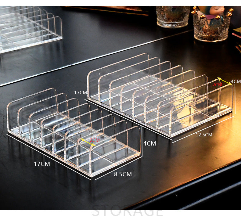 Cross-border Eye Shadow Plate Storage Rack Transparent Powder Cake Box Desktop Drawer Split-compartment Cosmetic Cosmetic Storage Rack Customization