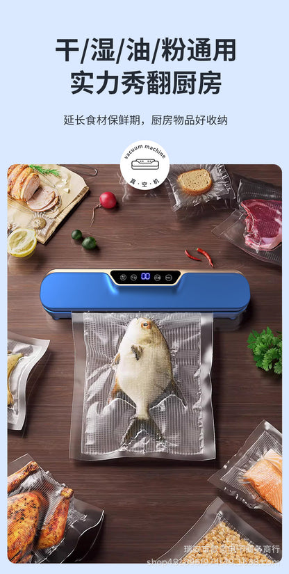 Automatic Vacuum sealing machine food packaging machine small fresh-keeping sealing machine household plastic sealing machine vacuum group purchase