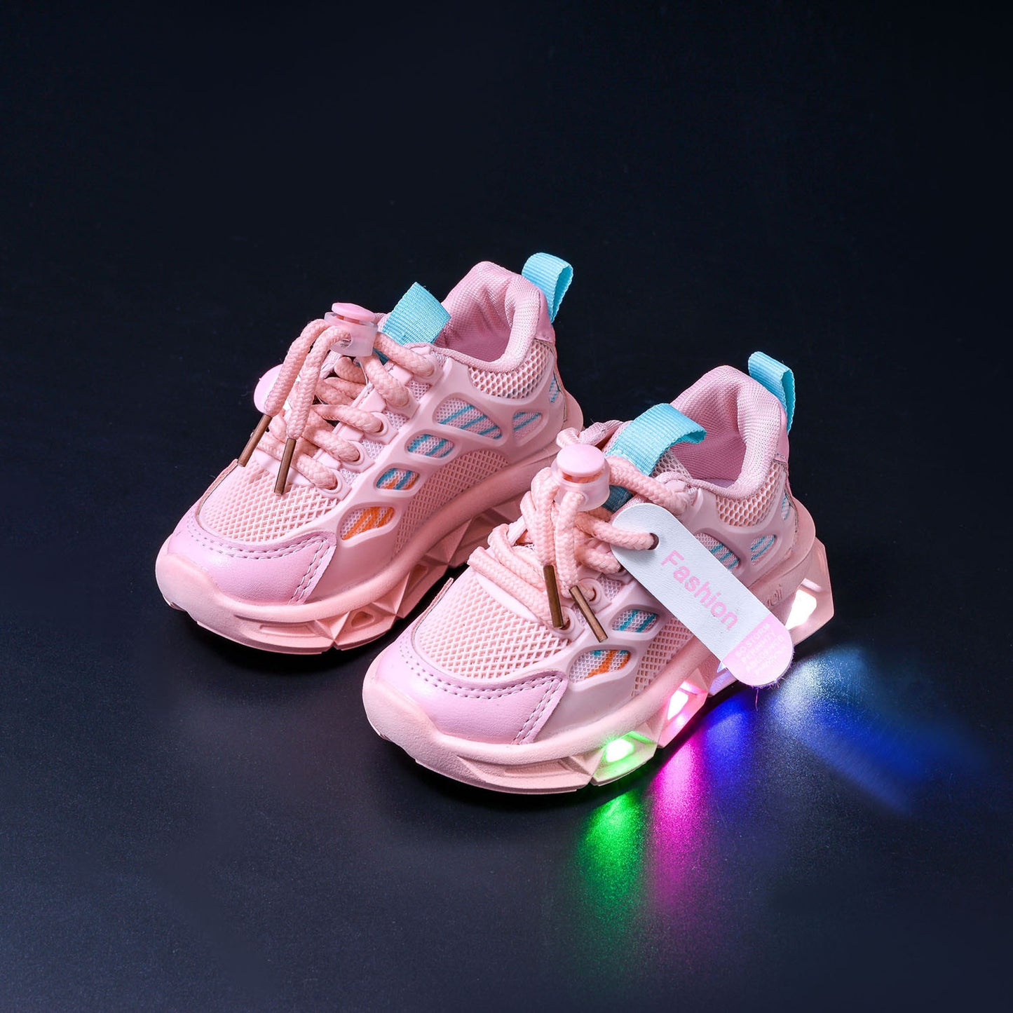 Light-Up Children's Shoes 2025 Spring & Fall New Led Light-Up Soft-Soled Sports Shoes for Small and Medium-Sized Children Women's Fashionable Casual Dad Shoes