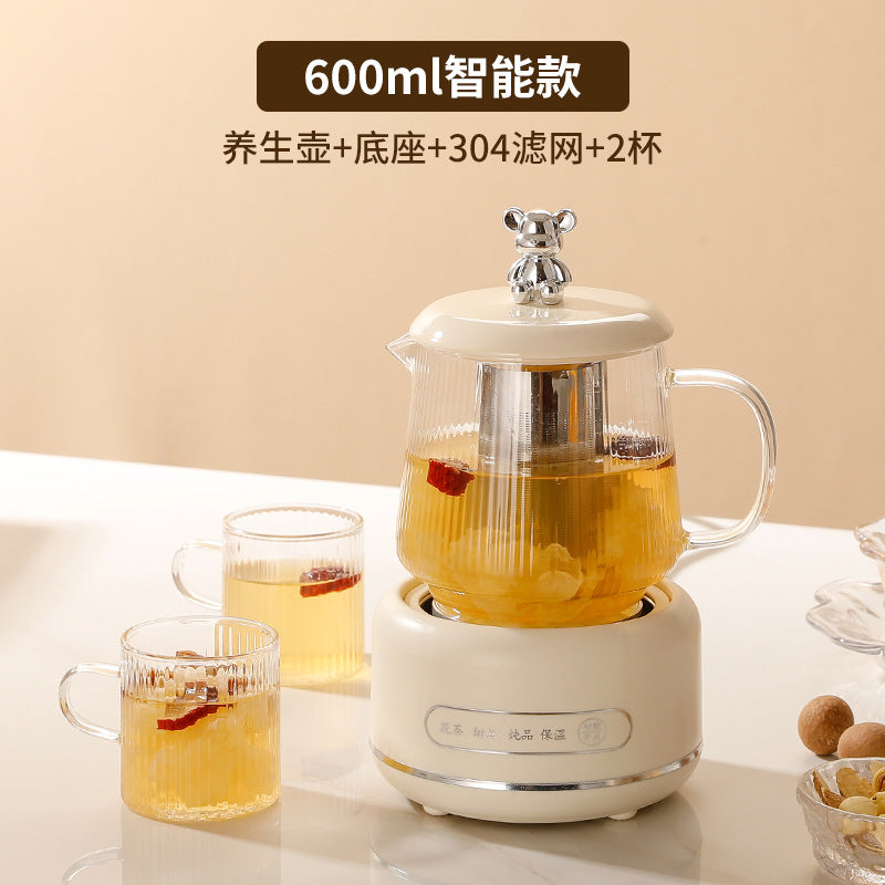Health pot household multi-functional full glass tea cooker kettle small office flower teapot insulation electric Cup