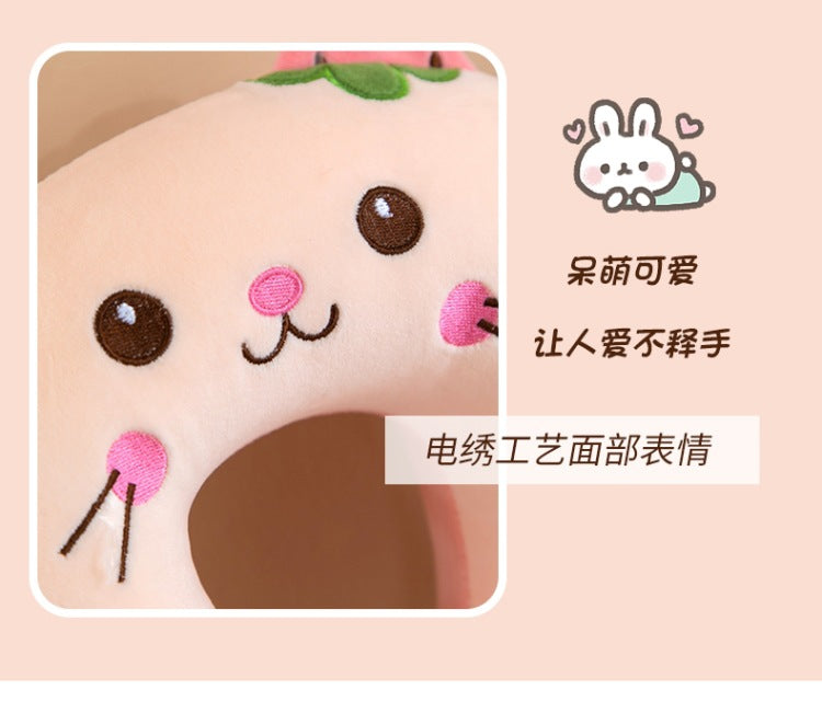 Neck Pillow Travel Memory Foam U-shaped Pillow Cartoon Gift Sponge Sleeping Neck Pillow Embroidery Slow Rebound Nap Pillow