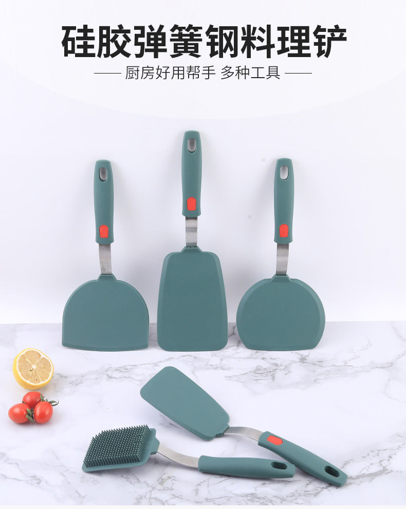 Silicone Kitchenware High Temperature Resistant Silicone Shovel Food Grade Household Teppanyaki Home Edition Teppanyaki Tools Complete Set