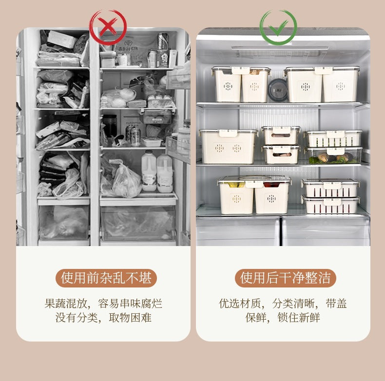 Fresh-Keeping Box Plastic Storage Thickeneded Refrigerator Dust-Proof Finishing Household Artifact Special Kitchen New Plastic Box