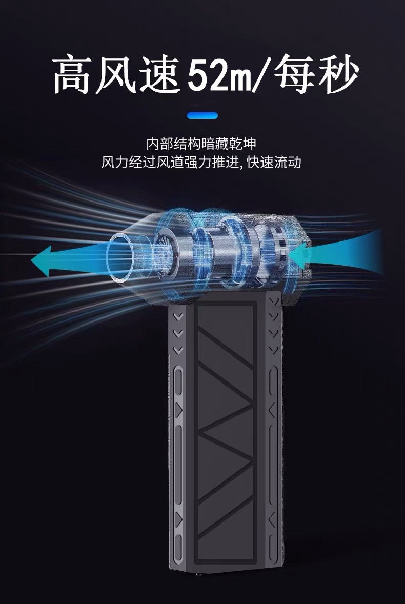 Cross-Border Violent Fan-Style Popular Internet Celebrity Hair Dryer, Turbine High-Speed Handheld Ducted Powerful Hair Dryer for Outdoor Use