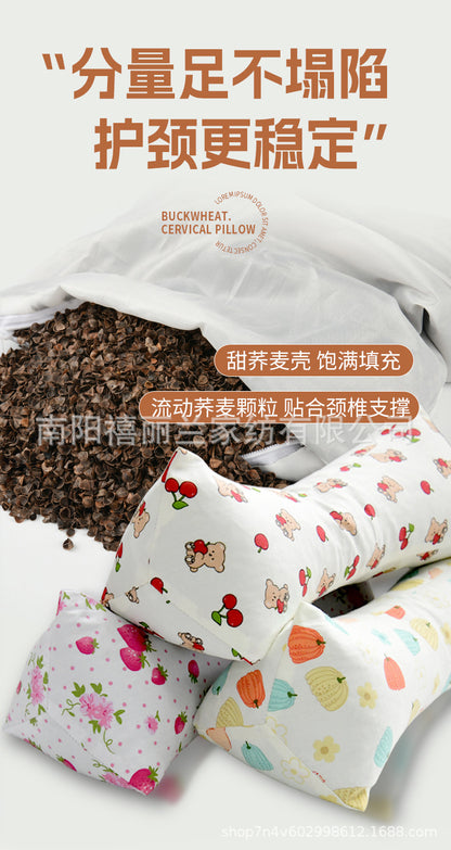 Buckwheat Pillow Cervical Spine Pillow Adult Home Office Lumbar Support to Help Sleep Hard Triangle Pillow Single Cervical Spine Buckwheat Pillow
