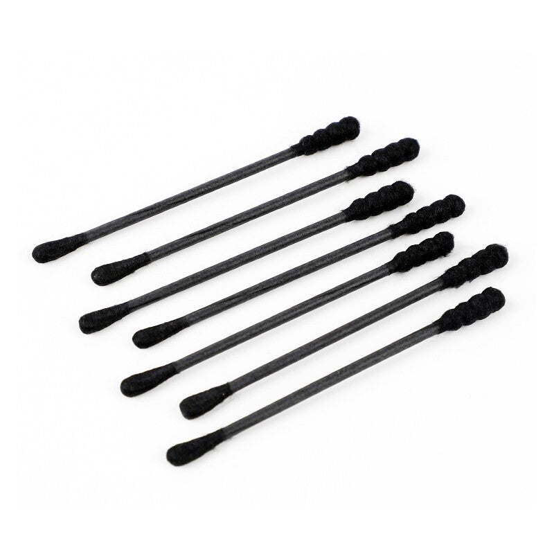 Black spiral double ear scoop cotton swab ear eyebrows wipe makeup cotton swab change eyeliner cleaning cotton swab
