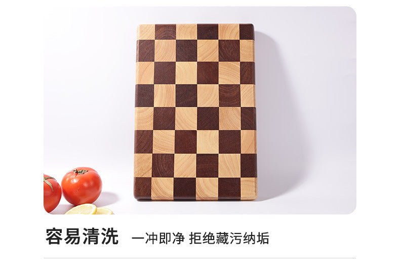 Wholesale antibacterial mildew-proof anti-skid rubber wood solid wood splicing checkerboard cutting board solid wood chopping board cutting board