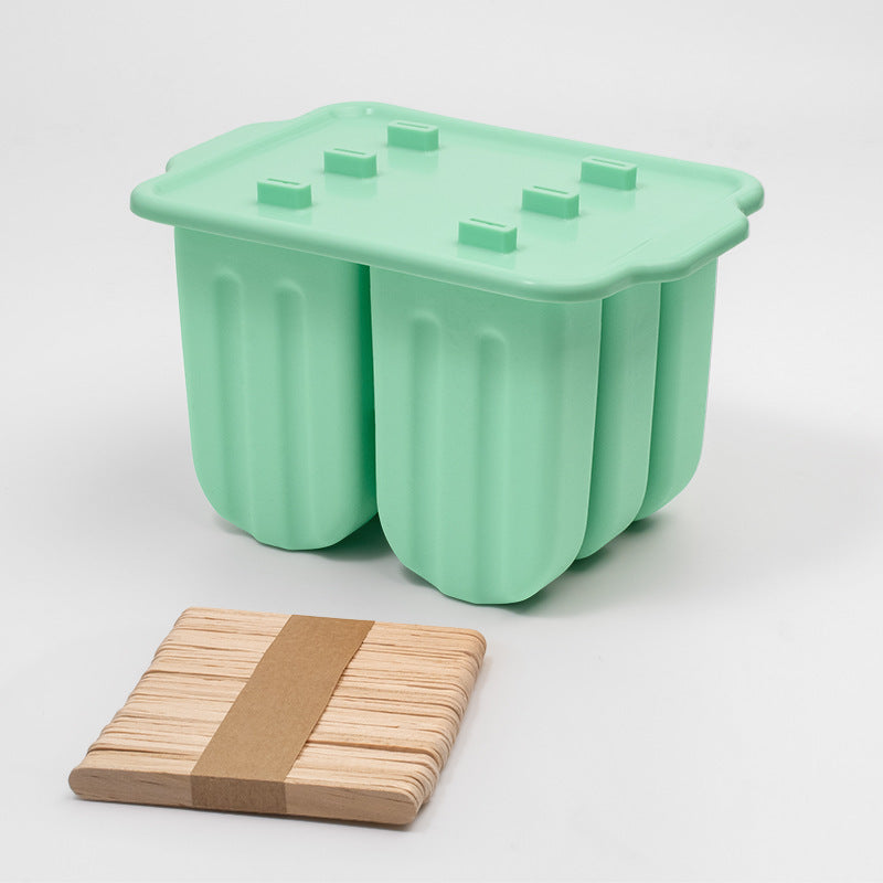 Cross-Border New Oval Ice Cream Mold with Lid, Easy to Release, Cheese Popsicle DIY Home Ice Cream Mold