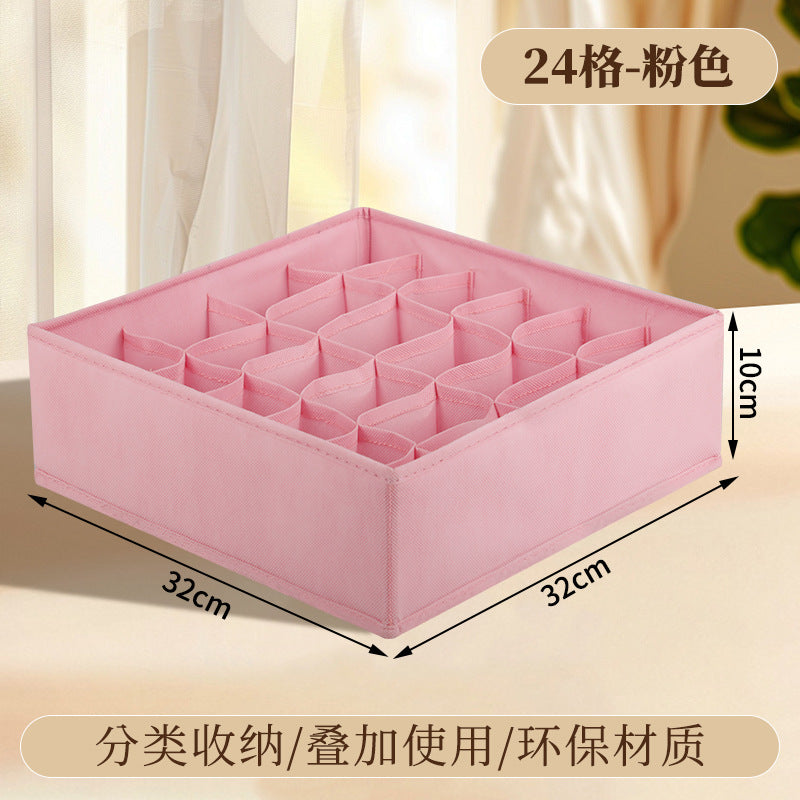 Underwear Compartmentalized Storage Box Four-Piece Set, Sock Storage Box, Fabric Home Storage, Bra Organizer, Multi-Compartment Classification Storage Box
