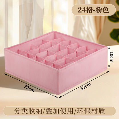 Underwear Compartmentalized Storage Box Four-Piece Set, Sock Storage Box, Fabric Home Storage, Bra Organizer, Multi-Compartment Classification Storage Box