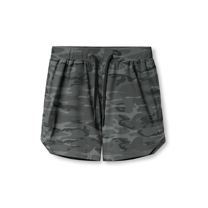 Crazy muscle men's shorts single layer woven quick-drying solid color running fitness sports casual American fifth pants