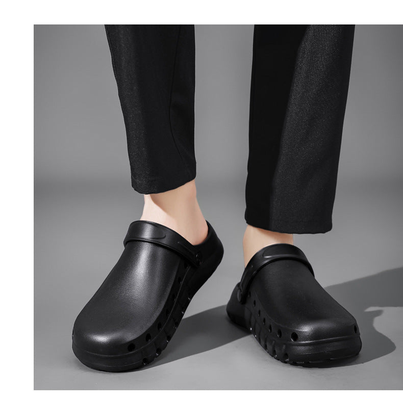 Wholesale Chef Shoes, Non-Slip Kitchen Shoes, Work Shoes, Oil-Proof, Waterproof, Wear-Resistant Safety Shoes, Protective Shoes, Toe-Toe Labor Protection Shoes