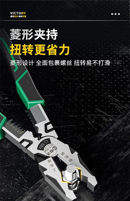 Shengda Vise Labor-Saving Household Pliers Set Tpr Handle Set Needle Nose Pliers Electrician Special Multi-Functional Wire Pliers