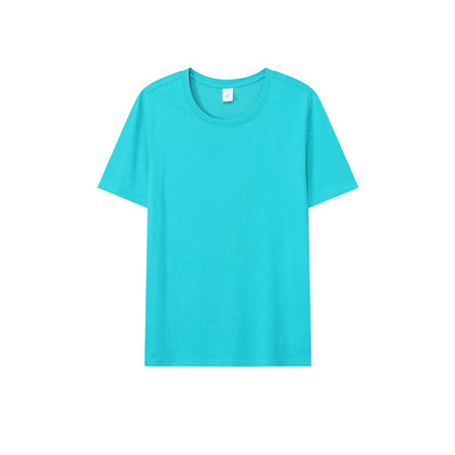Loose-Fitting | 50-Count Double Yarn T-Shirt Ice Silk Cotton Round Neck Short-Sleeve T-Shirt Moisture-Wicking Business Casual Half-Sleeve for Men