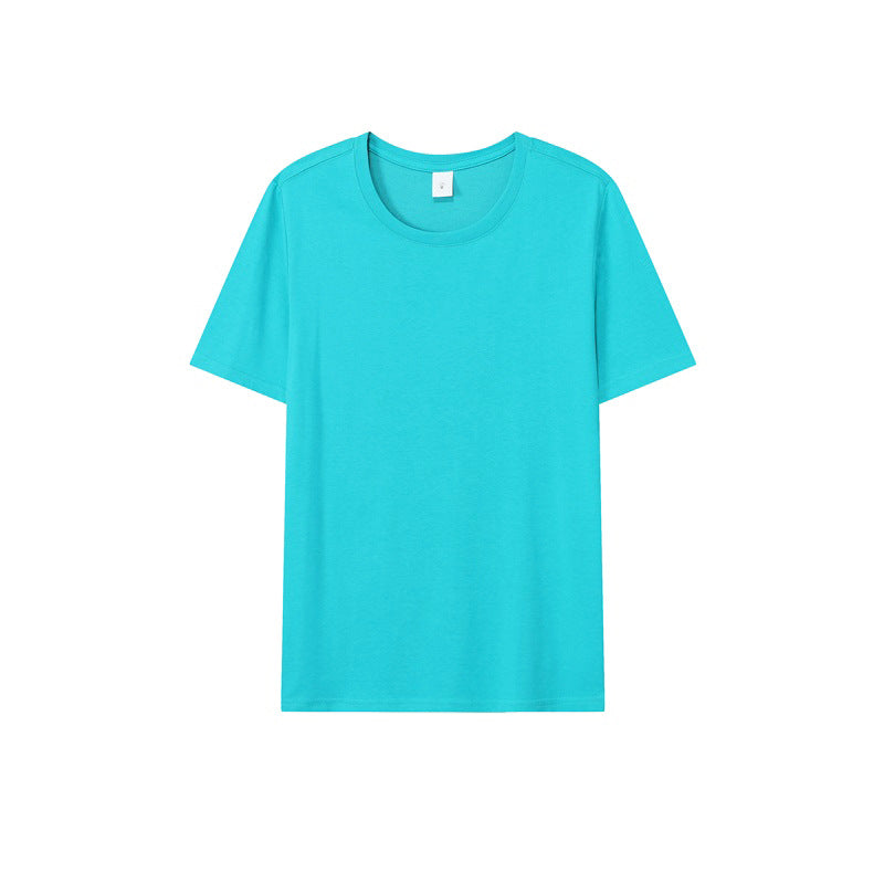 Loose-Fitting | 50-Count Double Yarn T-Shirt Ice Silk Cotton Round Neck Short-Sleeve T-Shirt Moisture-Wicking Business Casual Half-Sleeve for Men