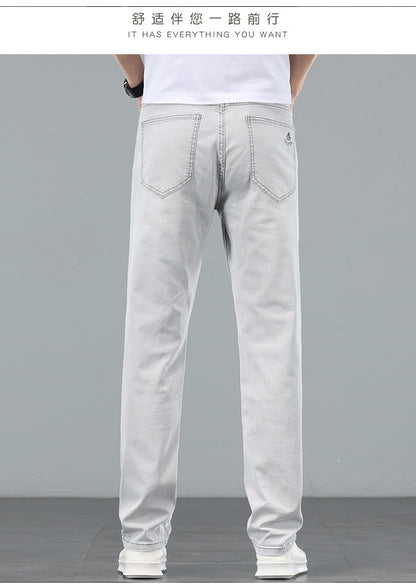 Lyocell Tencel Jeans Men's Straight-Leg Loose 2025 New Men's Pants Summer Thin Ice Silk Ultra-Thin Pants