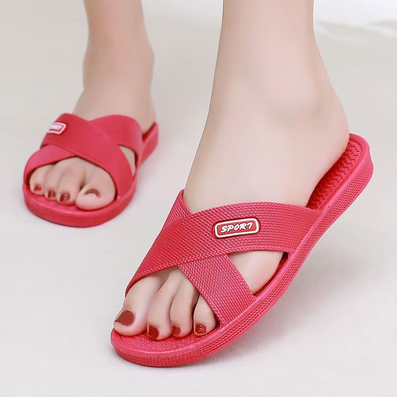 368 Women's Classic Style Summer New Women's Home Slippers Bathroom Bath Non-Slip Cross Slippers Wholesale