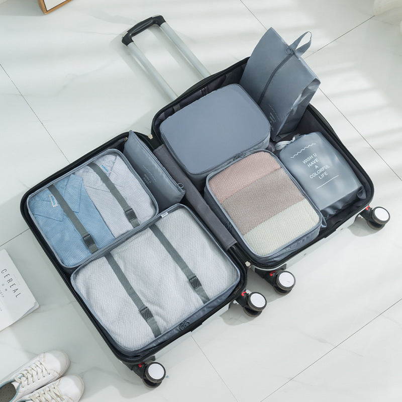 Travel Seven-Piece Storage Bag Clothes Organizer Storage Bag Portable Large Capacity Luggage Bag Classified Storage