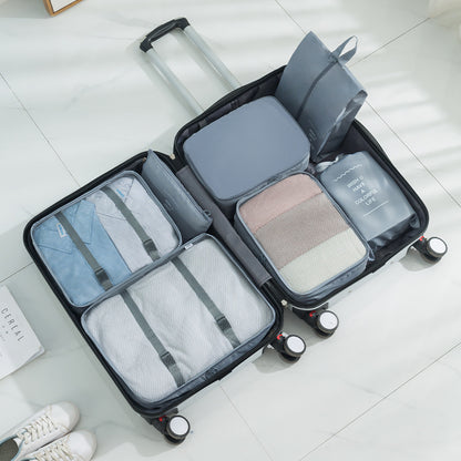 Travel Seven-Piece Storage Bag Clothes Organizer Storage Bag Portable Large Capacity Luggage Bag Classified Storage