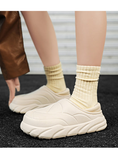 Waterproof Winter Men's Slippers 2025 New Winter Home Warm Thick-Soled Couple Casual Cotton Shoes for Women