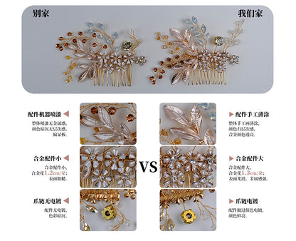 European and American All-match Bride Wedding Hair Accessories Light Luxury Full Diamond Birthday Party Crown Baroque Vintage Rhinestone Crown