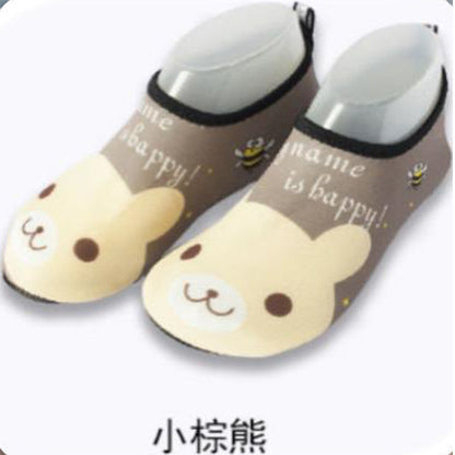 Cartoon Children's Beach Shoes Hard Sole Wading Shoes Diving Equipment Snorkeling Shoes and Socks Barefoot Swimming Shoes Diving Socks Quick-drying