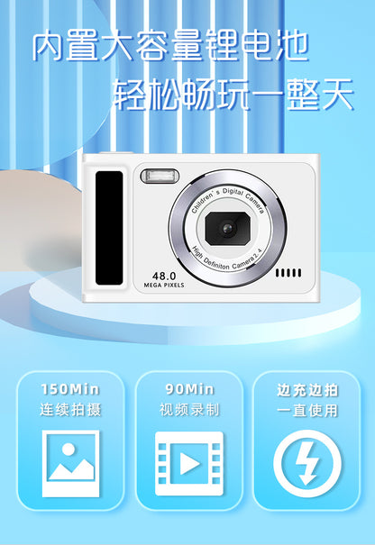 Explosions student campus camera CCD entry-level portable small high-definition digital card machine double camera can take selfies