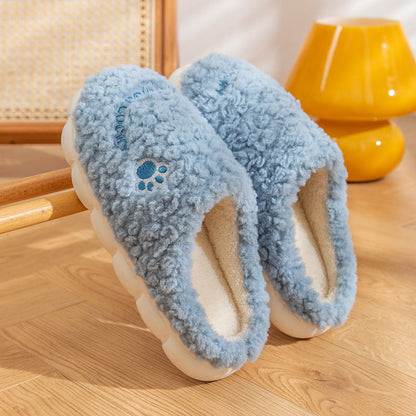 Cixi Cotton Slippers for Women, Spring, Autumn and Winter Home Use, Indoor Non-Slip Couple Home Warm Winter Plush Men's Slippers