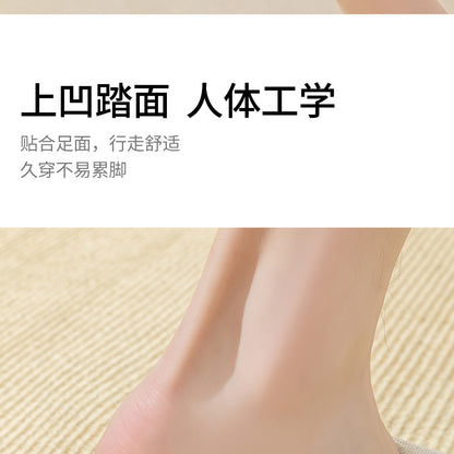 Linen Slippers for Women, Summer Breathable, Sweat-Absorbent, Non-Slip, Silent, Indoor Home Floor Cotton and Linen Slippers, Universal for All Seasons