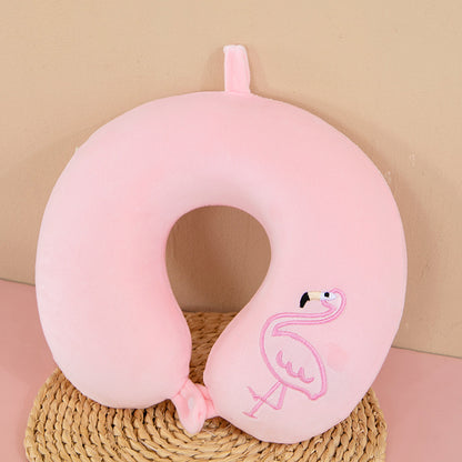 Neck Pillow Travel Memory Foam U-shaped Pillow Cartoon Gift Sponge Sleeping Neck Pillow Embroidery Slow Rebound Nap Pillow