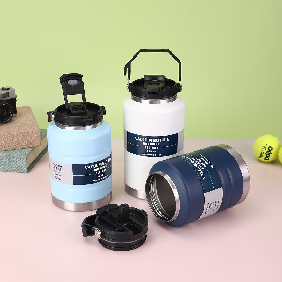 Cross-Border New 304 Stainless Steel Thermos Cup Large Capacity Ton Barrel Outdoor Portable Ice Bucket Wholesale