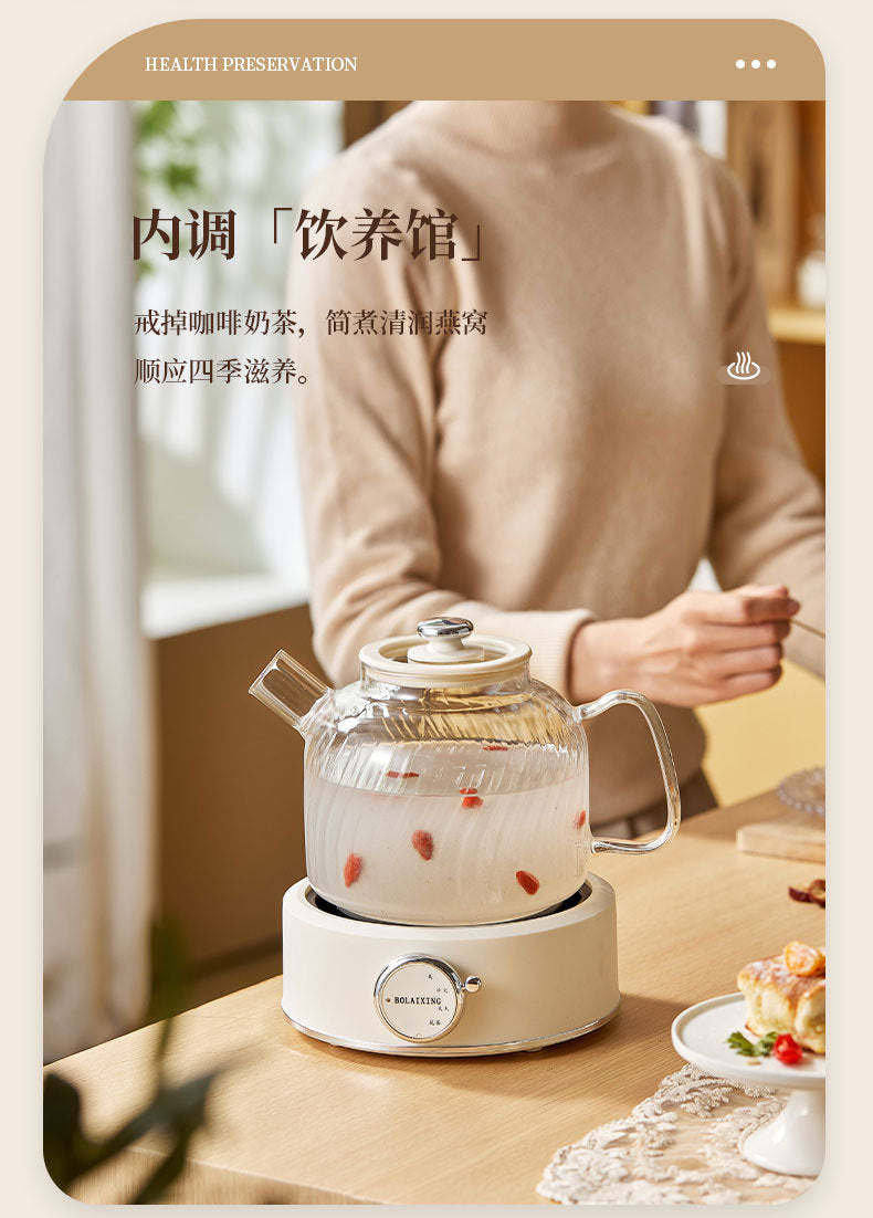 Health Pot Multi-functional Home Office Full Glass Flower Tea Pot Large Capacity Kettle Boiling Tea Pot Gift Box Gift