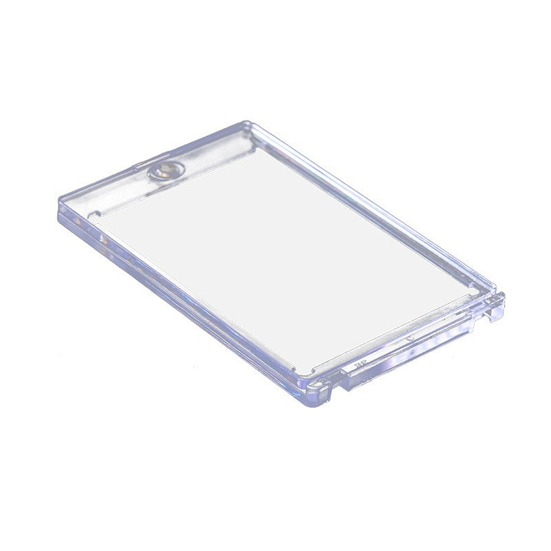 35Pt Shell Card Holder Acrylic Strong Magnetic Card Holder Stand Small Card Protective Cover Album Storage Id Card Meal Card