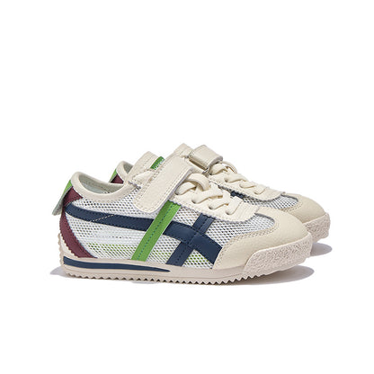 Genuine Leather Boys' Sneakers 2026 Summer New Style Children's Mesh Casual Shoes Breathable Girls' Sports Shoes White Shoes