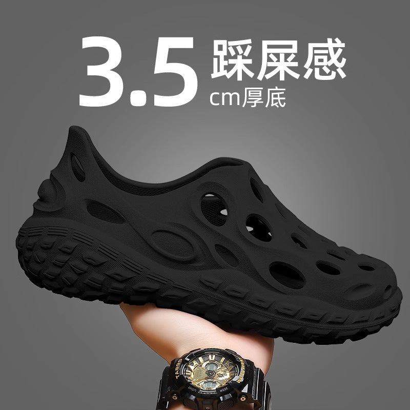 Croc Shoes Men's Summer Outer Wear for Commuting and Driving 2025 New Popular Anti-Slip Summer Eva Sandals That Feel Like Stepping on Shit