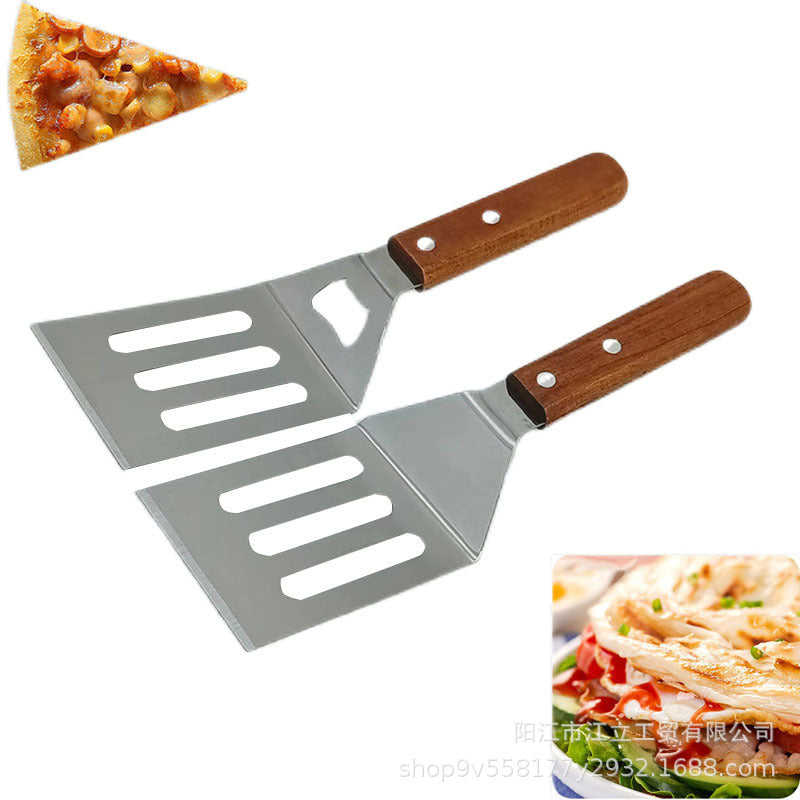 Triangle Stainless Steel Teppanyaki Grilling Shovel Multi-use Steak Hand-held Pancake Shovel Restaurant Teppanyaki Cuisine Gadget