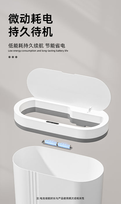 Household intelligent induction trash can large capacity electric open lid gap trash can kitchen sanitary wall trash can