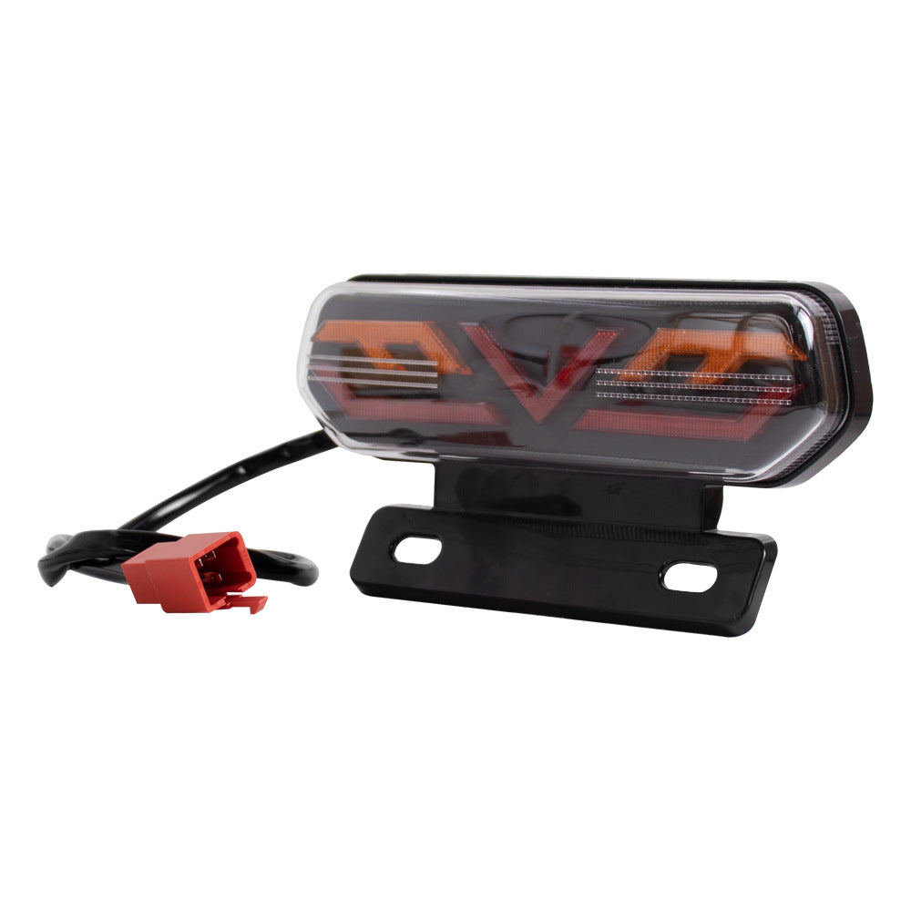 Factory wholesale electric car motorcycle tail light assembly 12V with bracket LED horse racing three-in-one driving tail light