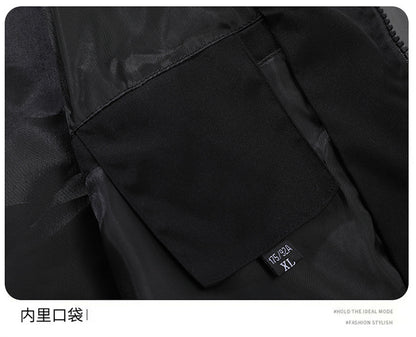 Russian Foreign Trade Trendy Brand Reflective Patchwork Stand-Up Collar Jacket Spring and Autumn Loose Sports Casual Jacket for Men