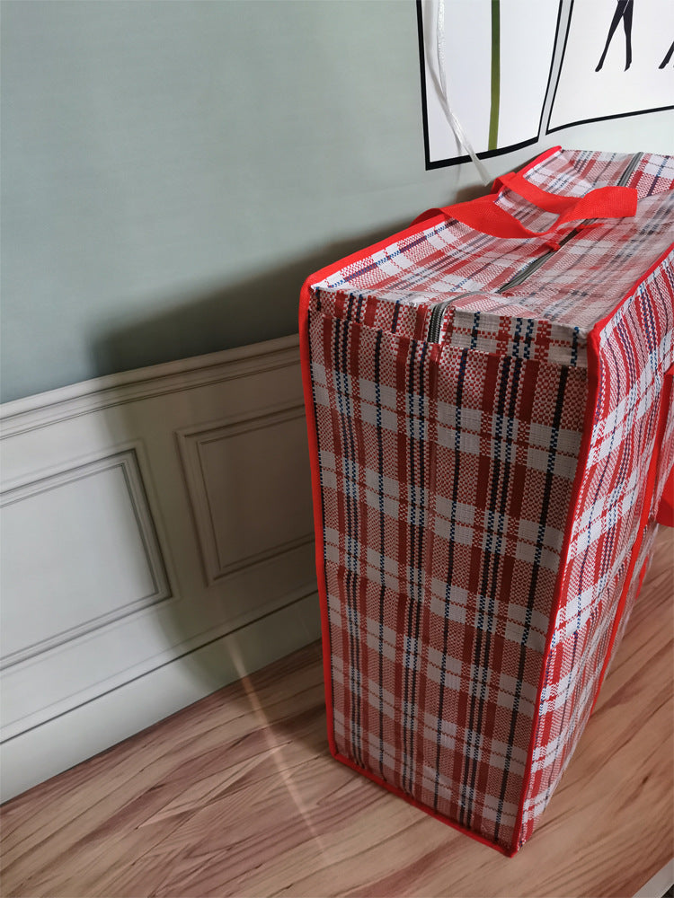 Woven Bag Quilt Storage Bag Clothing Organizer Bag Packing Bag Moving Bag Travel Storage Large Capacity Portable