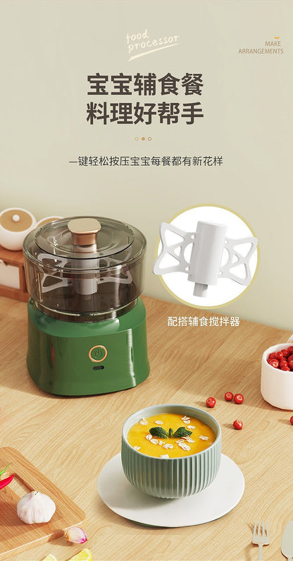 Electric Garlic Beater Stuffing Mashed Meat Garlic Mashed Garlic Household Supplementary Food Garlic Beater Multifunctional Cooking Machine Kitchen Tools