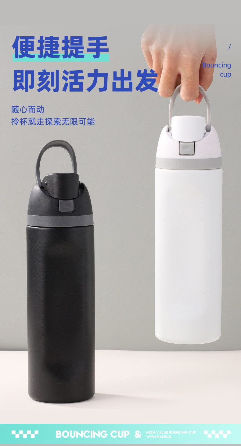 Amazon Fruit Cup 304 Stainless Steel Insulated Cup High-Looking Creative Straw Cup Outdoor Portable Water Cup